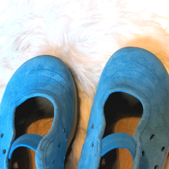 FLAT TIRE Captiva Denim Blue Suede Shoes 10 - Picture 5 of 9